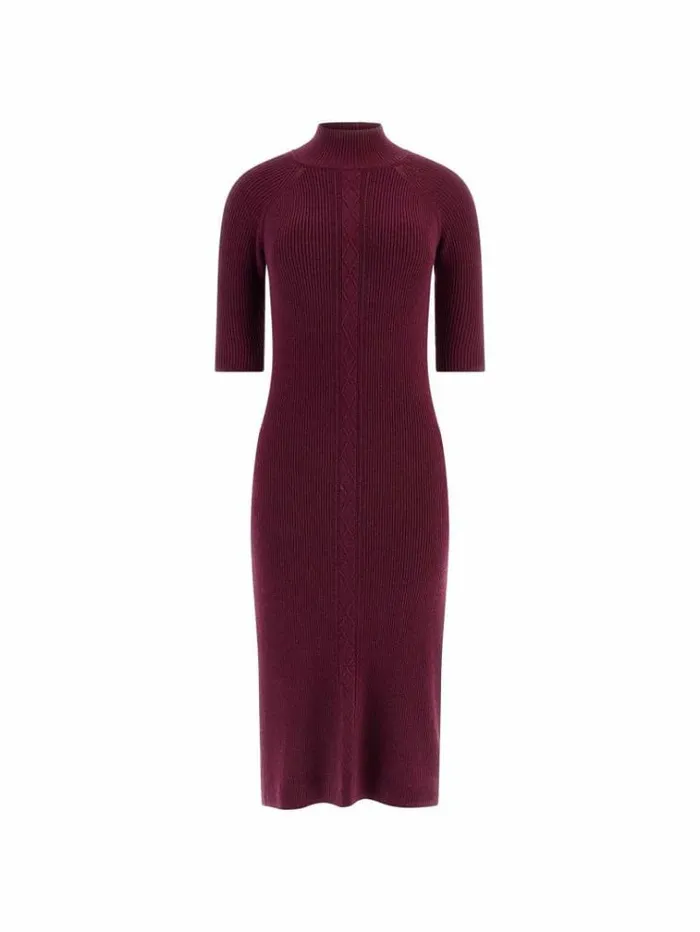 Women Lurex Midi Sweater Dress Purple Guess Dresses And Jumpsuits