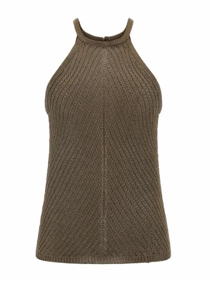 Women Lurex Sweater Top Green Guess Tops And Shirts