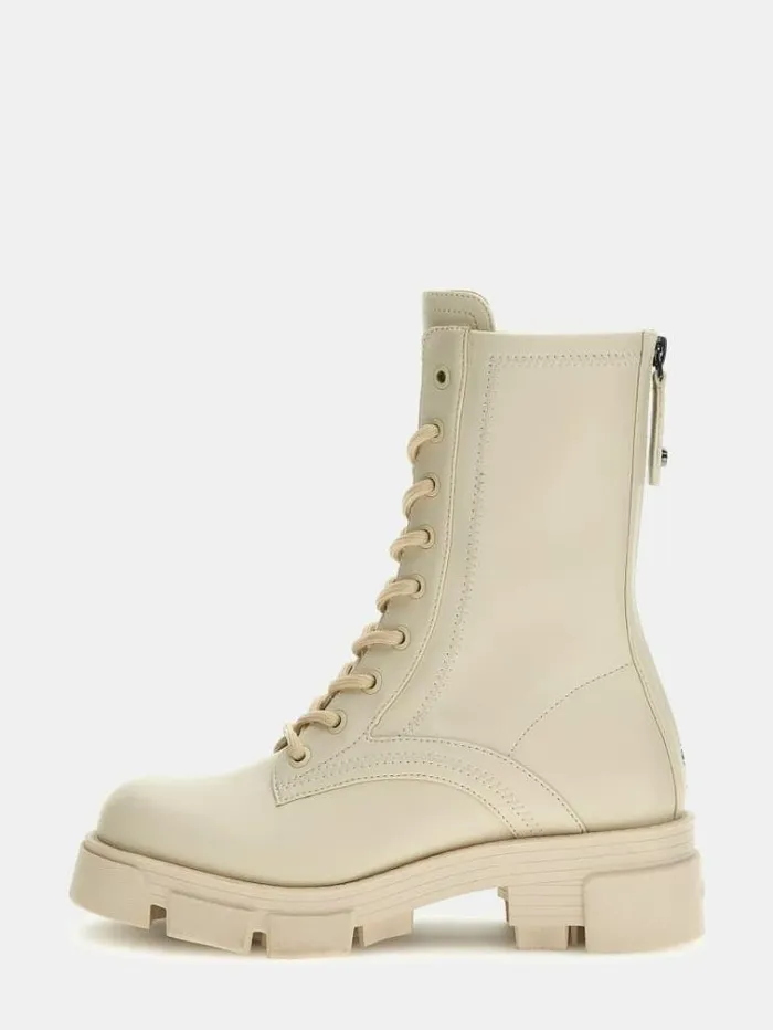 Women Madaya Combat Boots Multi Beige Guess Boots And Booties