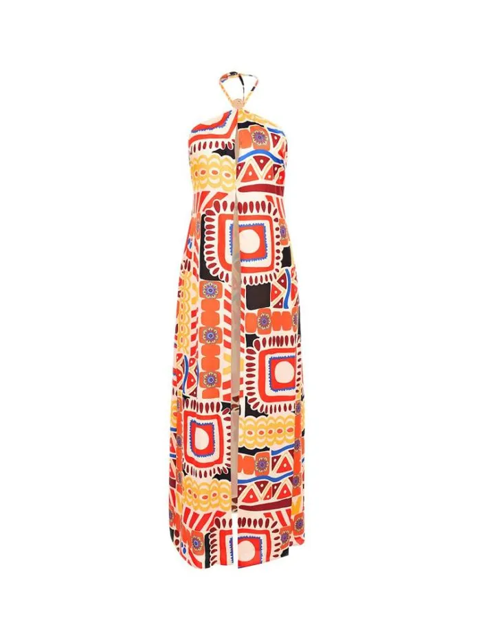 Women Marciano All Over Geometric Print Top Multicolor Pattern Guess Dresses And Jumpsuits
