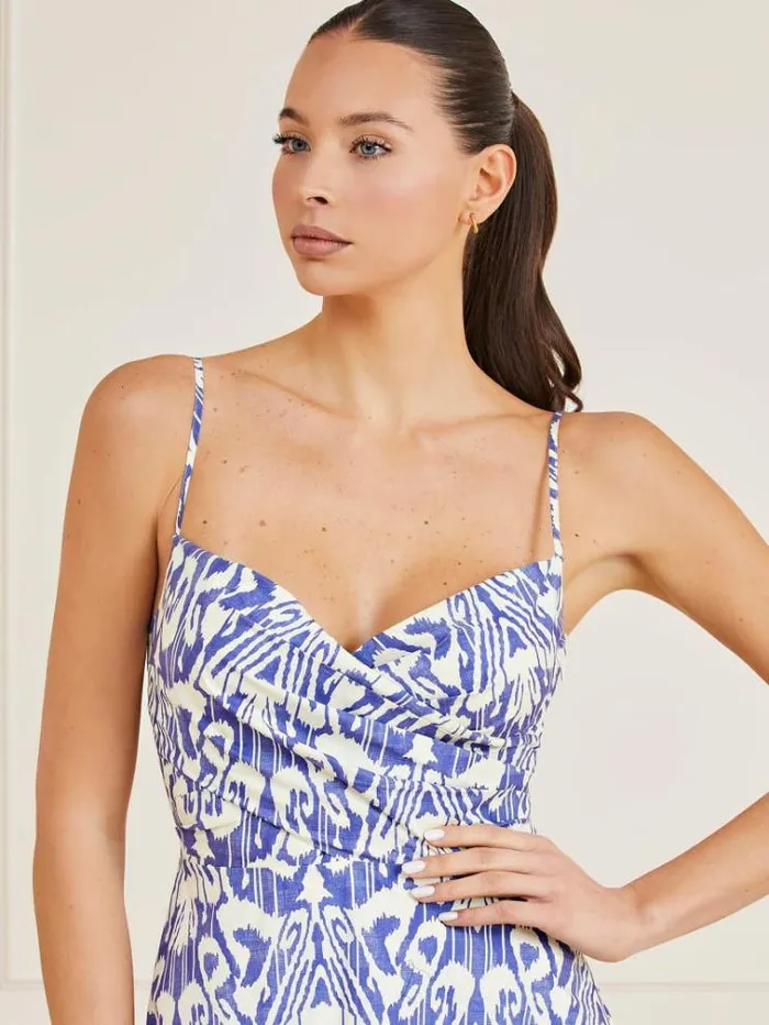 Women Marciano All Over Print Dress Blue Multi Guess Dresses And Jumpsuits