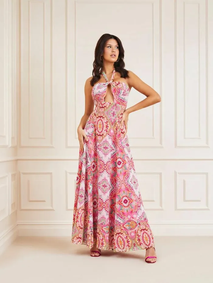 Women Marciano All Over Print Maxi Dress Multi Pink Guess Dresses And Jumpsuits Women Marciano All Over Print Maxi Dress Multi Pink Guess Dresses And Jumpsuits