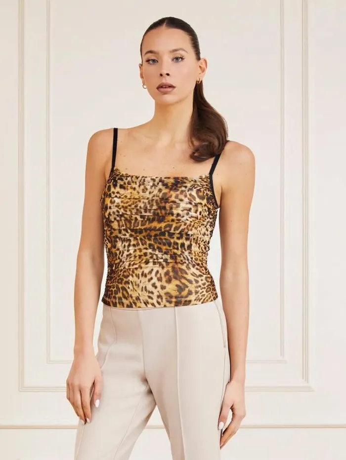 Women Marciano Animalier Print Top Animalier Guess Tops And Shirts