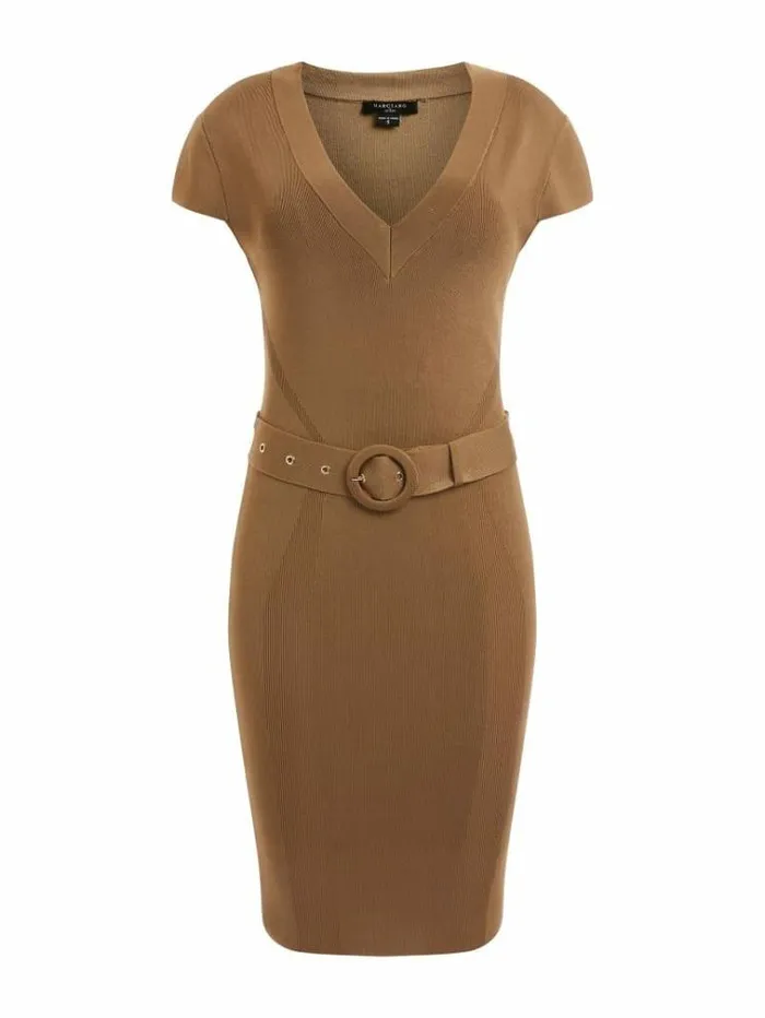 Women Marciano Belted Bodycon Dress Light Brown Guess Dresses And Jumpsuits