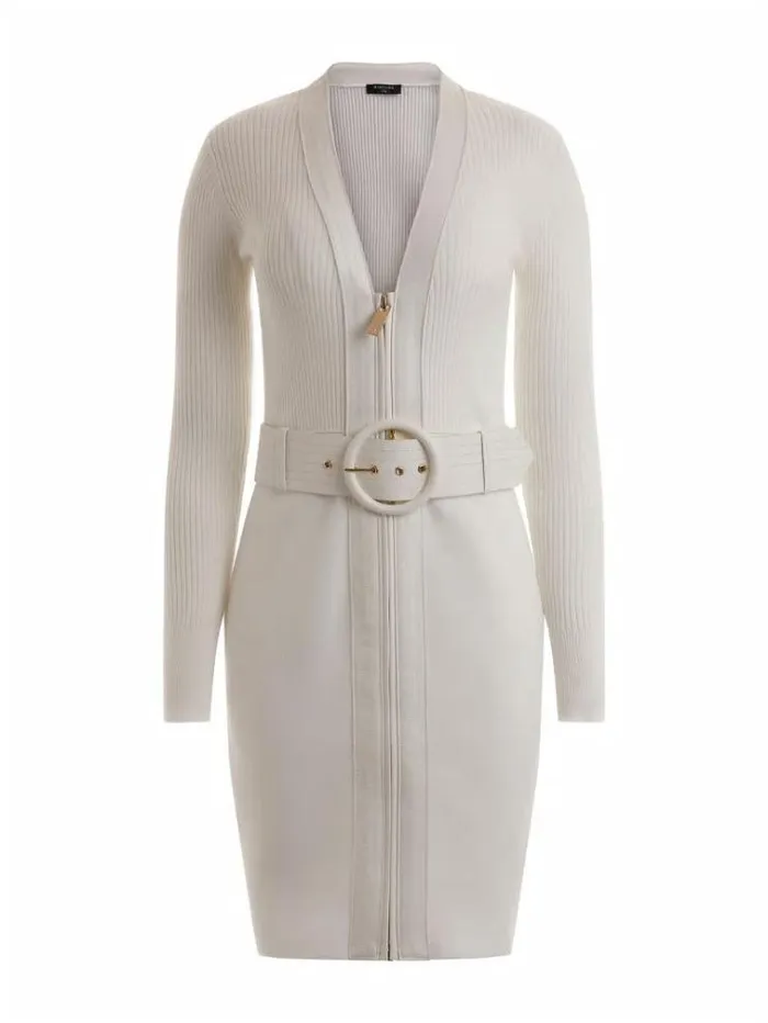 Women Marciano Belted Sweater Dress White Guess Dresses And Jumpsuits