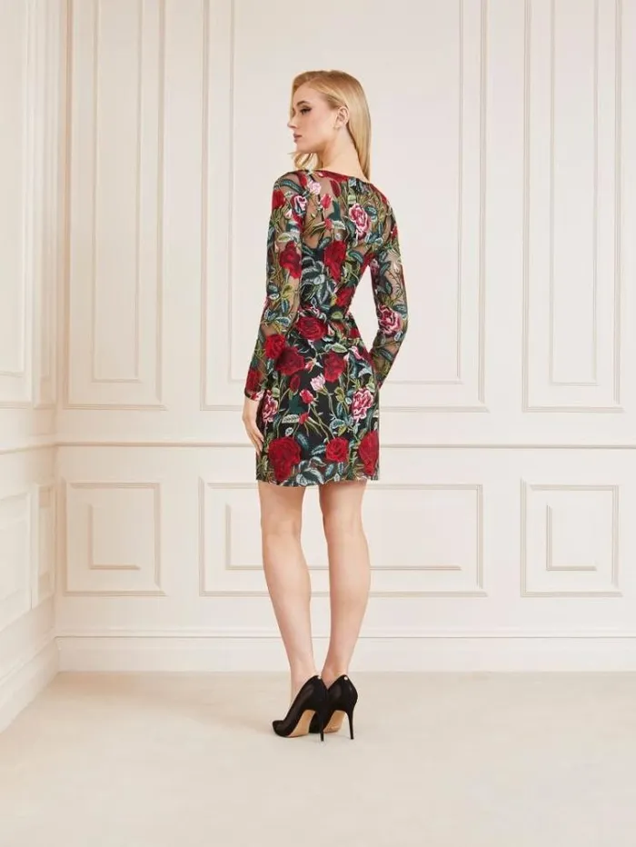 Women Marciano Floral Embroidery Mini Dress Multicolor Pattern Guess Dresses And Jumpsuits
