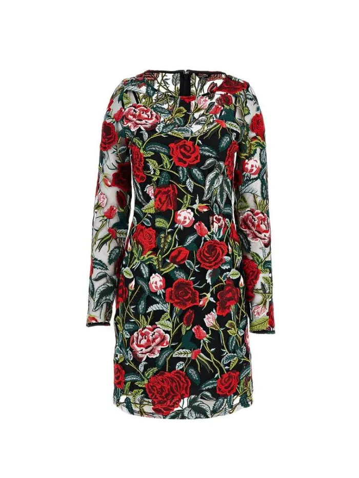 Women Marciano Floral Embroidery Mini Dress Multicolor Pattern Guess Dresses And Jumpsuits