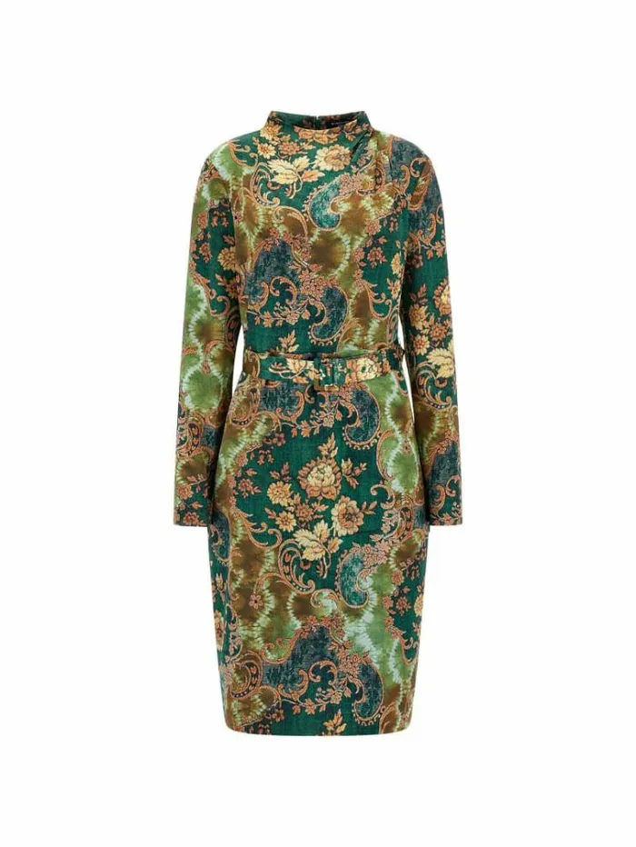 Women Marciano Floral Print Mini Dress Floral Green Guess Dresses And Jumpsuits
