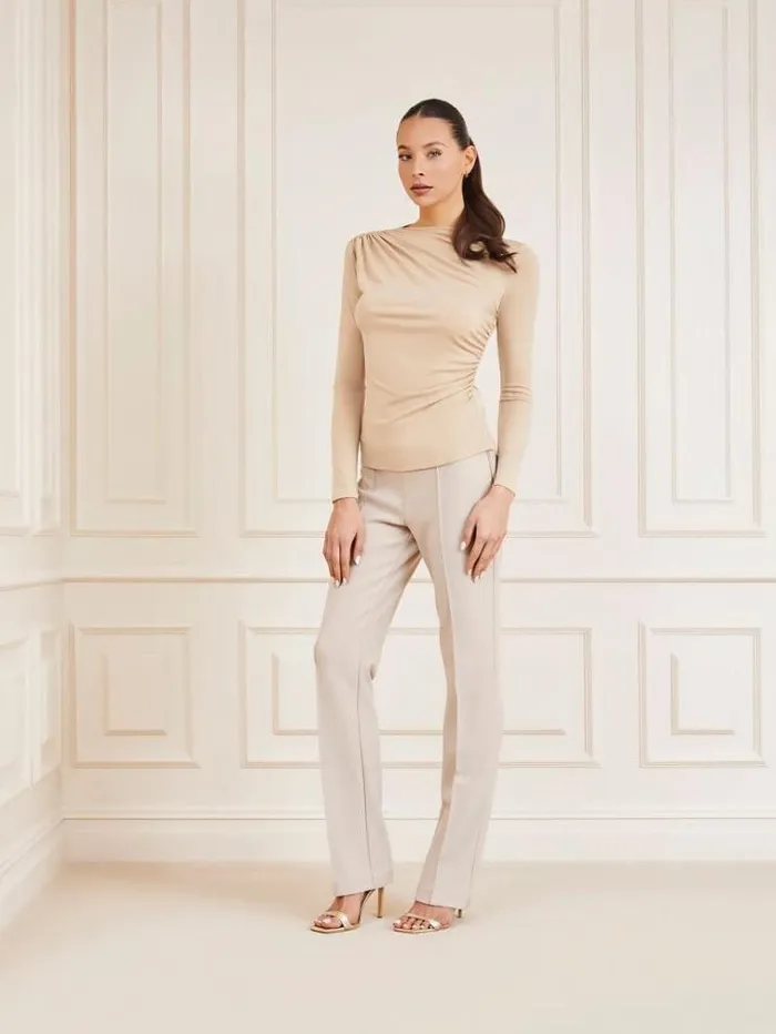 Women Marciano Gathering Top Beige Guess Tops And Shirts