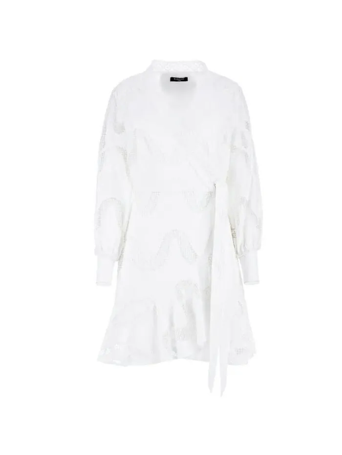 Women Marciano Geometric Embroidery Dress White Guess Dresses And Jumpsuits