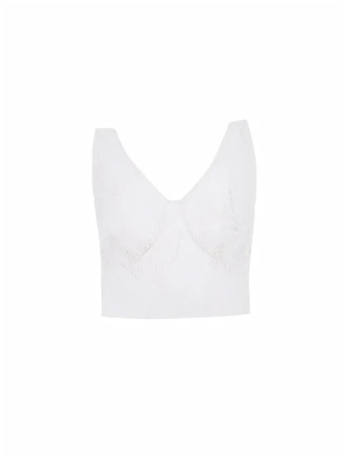 Women Marciano Geometric Embroidery Top White Guess Tops And Shirts