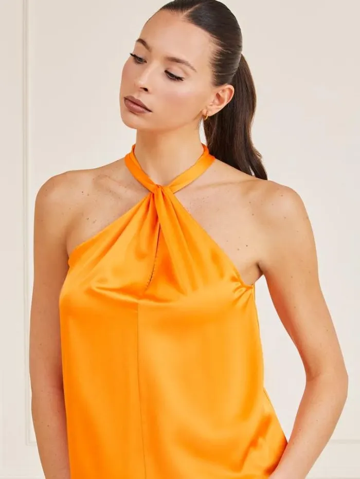 Women Marciano Halterneck Top Orange Guess Tops And Shirts