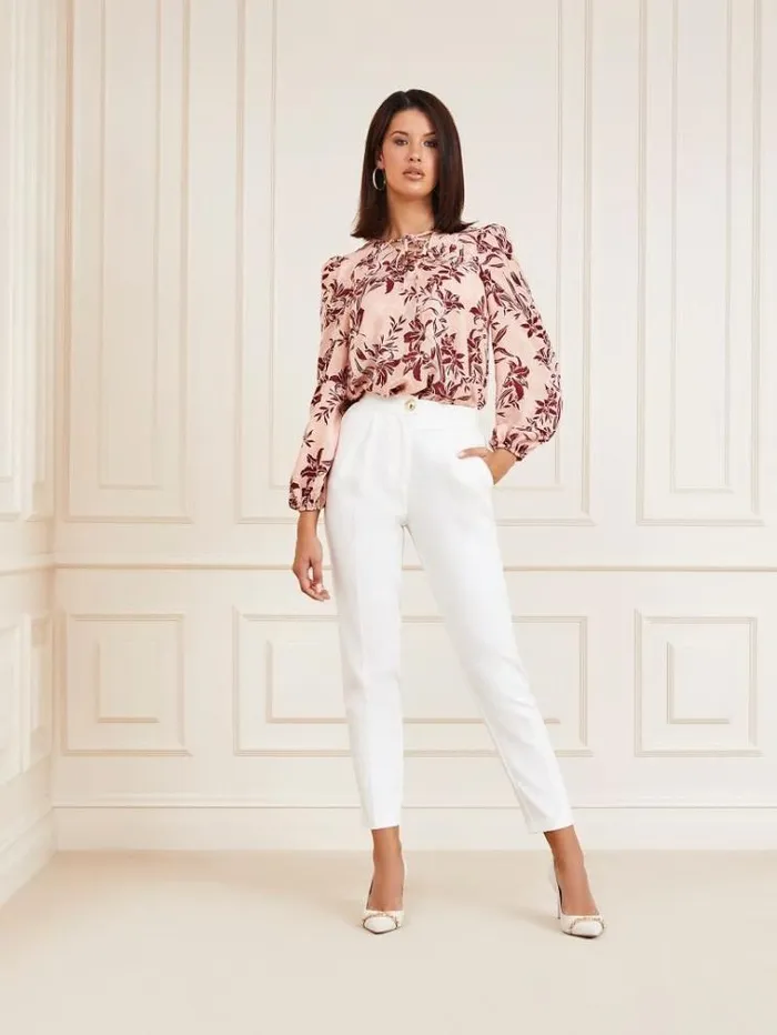 Women Marciano Lace Up Top Multi Pink Guess Tops And Shirts