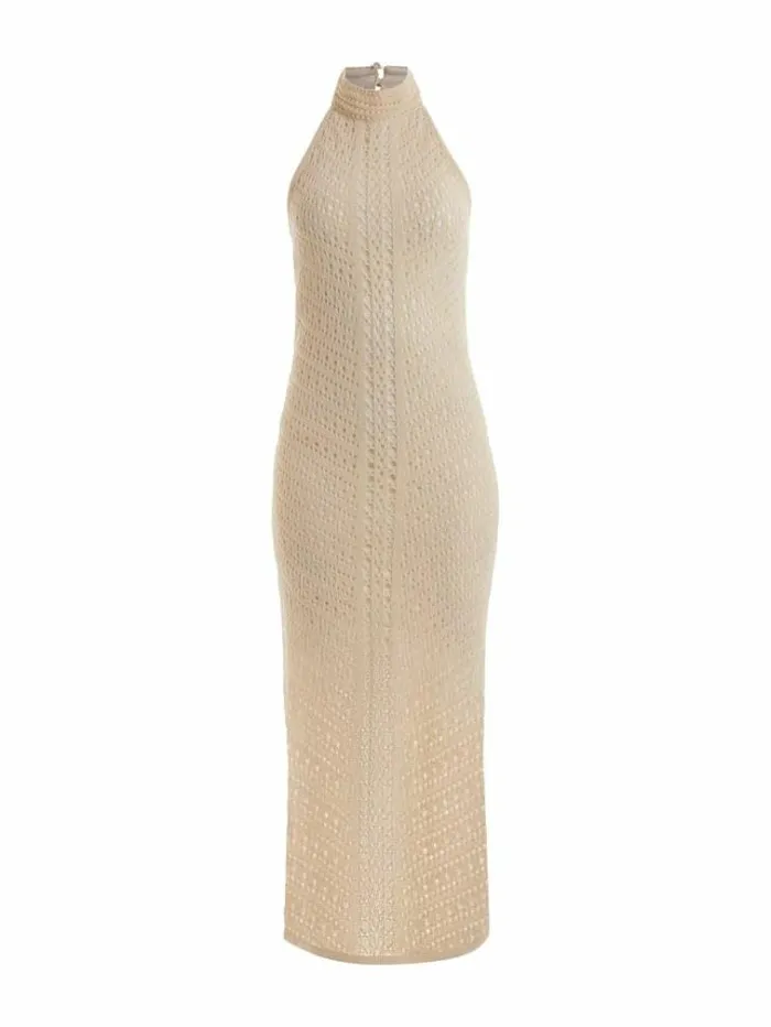 Women Marciano Mesh Sweater Dress White Guess Dresses And Jumpsuits