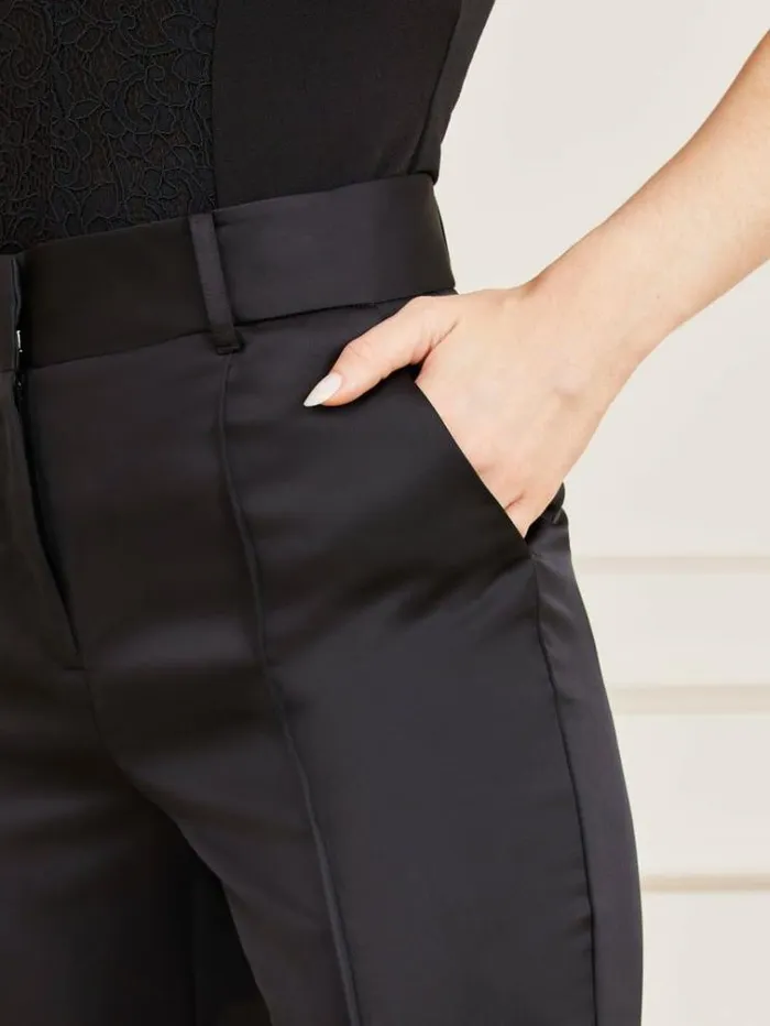 Women Marciano Mid Rise Skinny Pants Black Guess Trousers