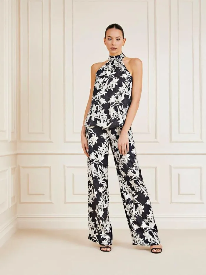 Women Marciano Print Top Black Multi Guess Tops And Shirts