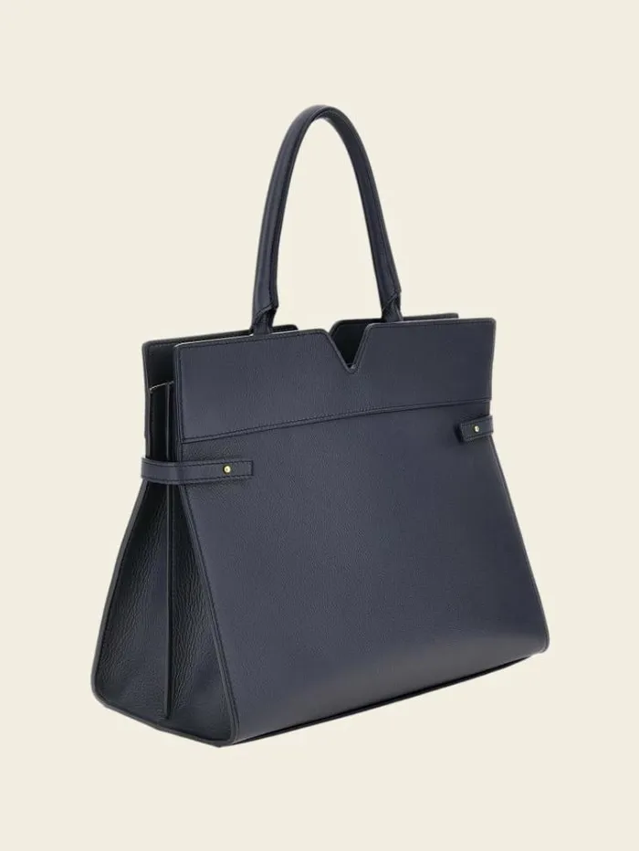 Women Marciano Real Leather Handbag Blue Guess Handbags
