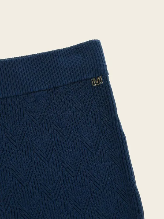 Women Marciano Rib Knit Sweater Mini Skirt Blue Guess Skirts And Shorts