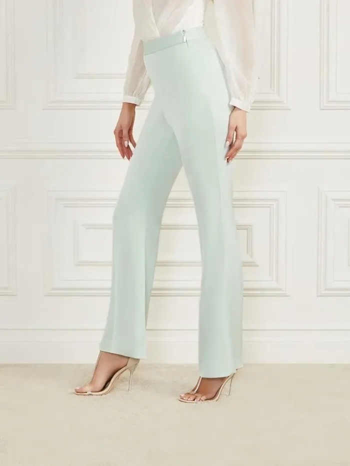 Women Marciano Satin Pants Baby Blue Guess Trousers