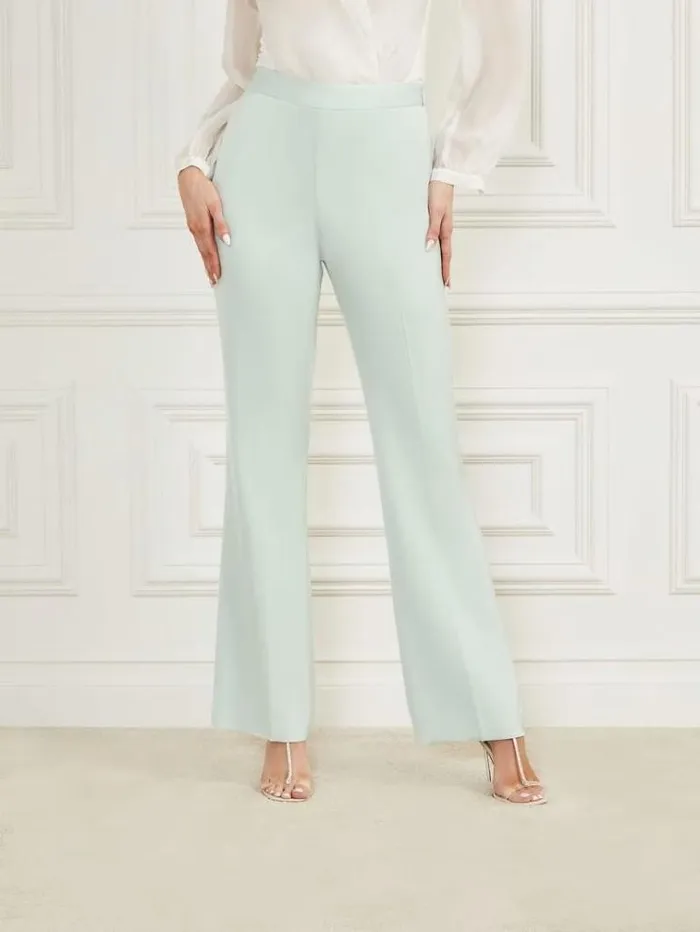 Women Marciano Satin Pants Baby Blue Guess Trousers