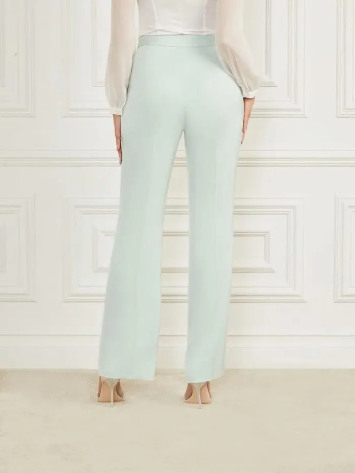 Women Marciano Satin Pants Baby Blue Guess Trousers