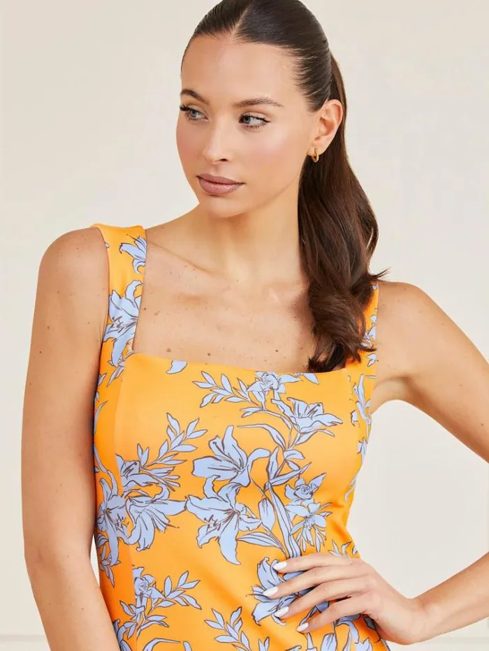 Women Marciano Scuba Dress Shades Of Orange Guess Dresses And Jumpsuits