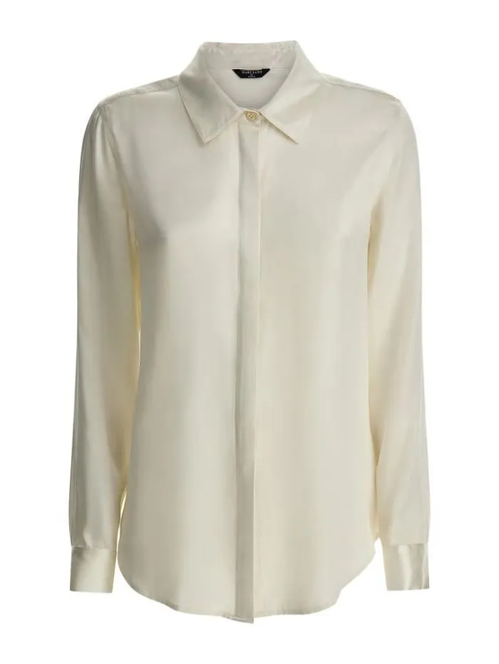 Women Marciano Silk Shirt White Guess Tops And Shirts