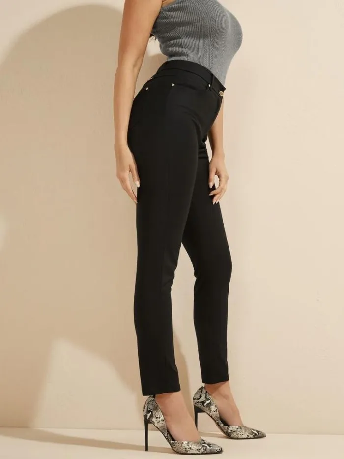 Women Marciano Skinny Pant Black Guess Trousers