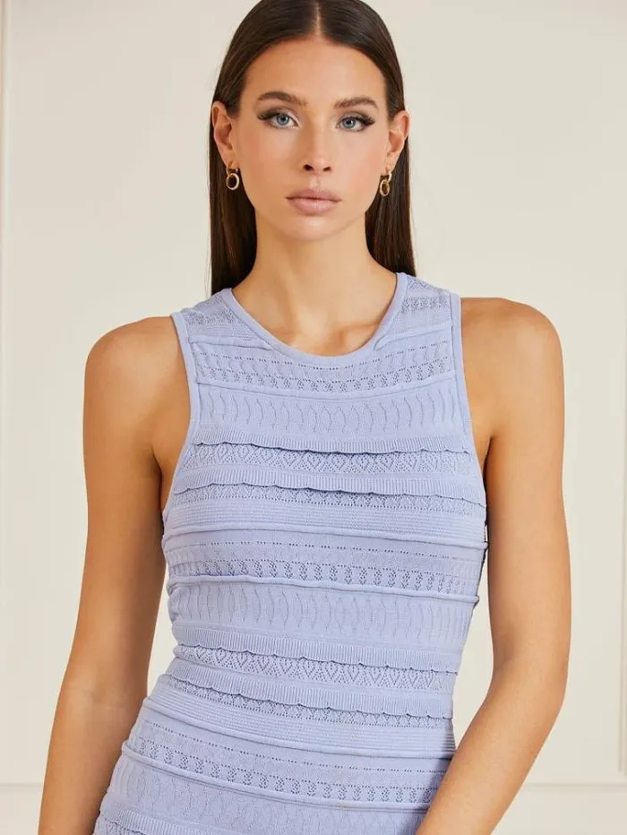 Women Marciano Sweater Dress Lilac Guess Dresses And Jumpsuits