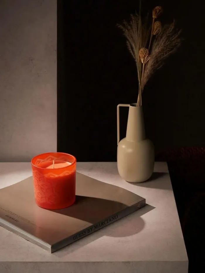 WomenMen 034g Cube Laser034 Candle Orange Guess Home Collection