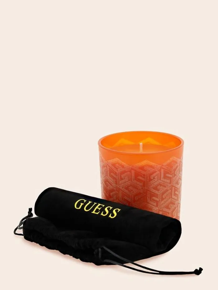WomenMen 034g Cube Laser034 Candle Orange Guess Home Collection