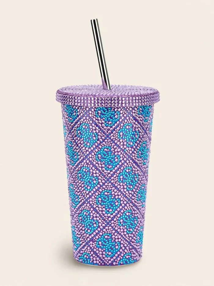 WomenMen 4g Logo Travel Tumbler Cup Purple Guess Home Collection