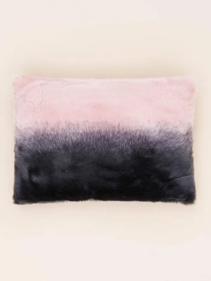 WomenMen Faux Fur Rectangular Cushion Multi Pink Guess Home Collection