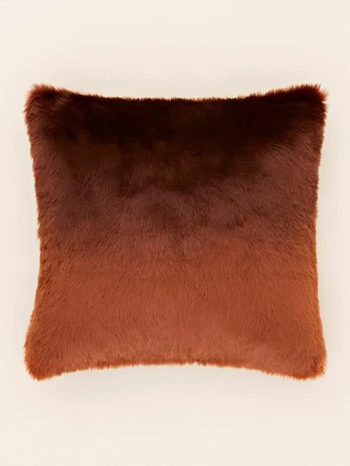WomenMen Faux Fur Square Cushion Brown Guess Home Collection
