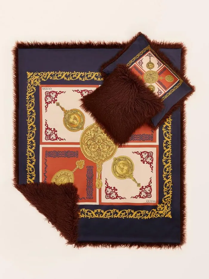 WomenMen Faux Fur Square Cushion Brown Guess Home Collection