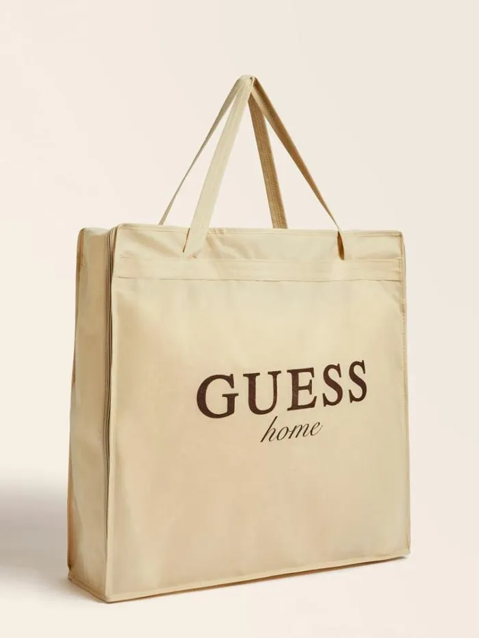 WomenMen Faux Fur Square Cushion White Guess Home Collection