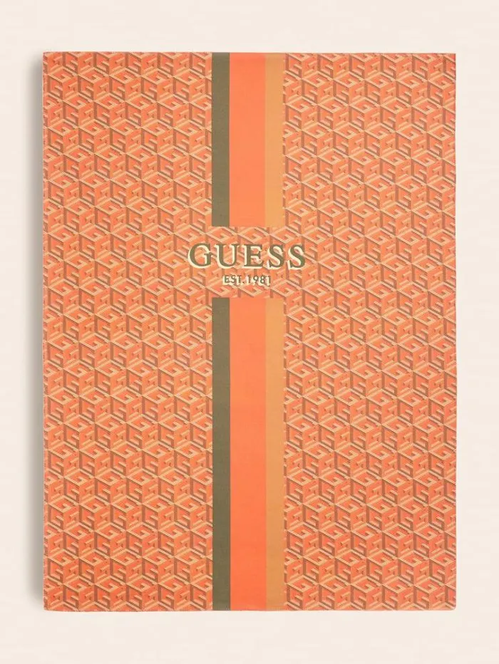 WomenMen G Cube Logo Pile Blanket Shades Of Orange Guess Home Collection