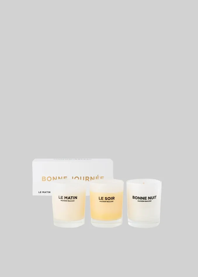 WomenMen The Frankie Shop Candles Maison Balzac Scented Candle Trio Bonne Journee