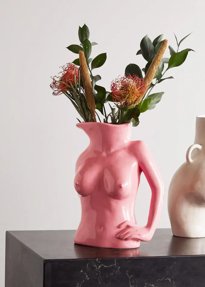 WomenMen The Frankie Shop Decor Anissa Kermiche Jugs Jug Ceramic Vase Hot Pink