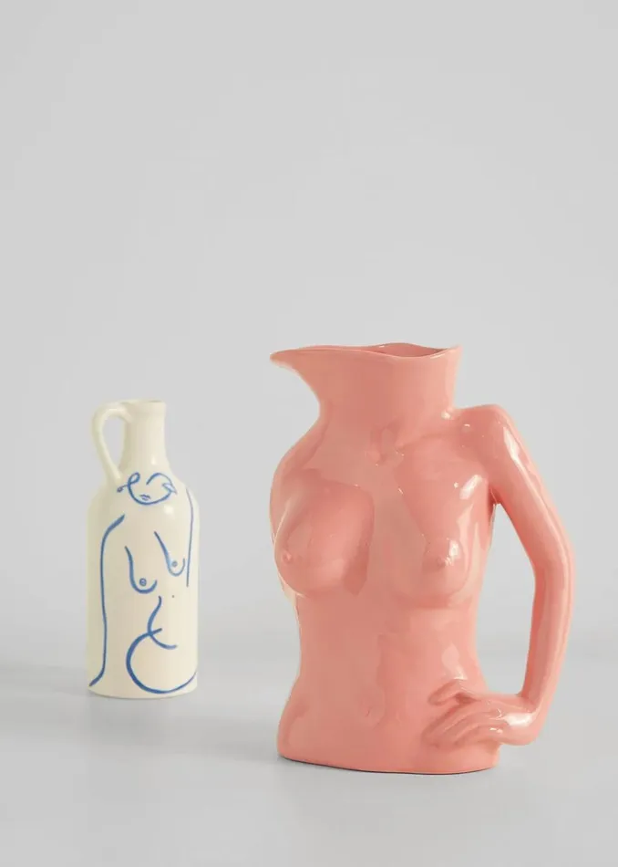 WomenMen The Frankie Shop Decor Anissa Kermiche Jugs Jug Ceramic Vase Hot Pink