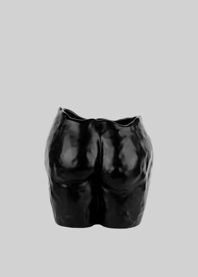 WomenMen The Frankie Shop Decor Anissa Kermiche Popotin Ceramic Pot Black