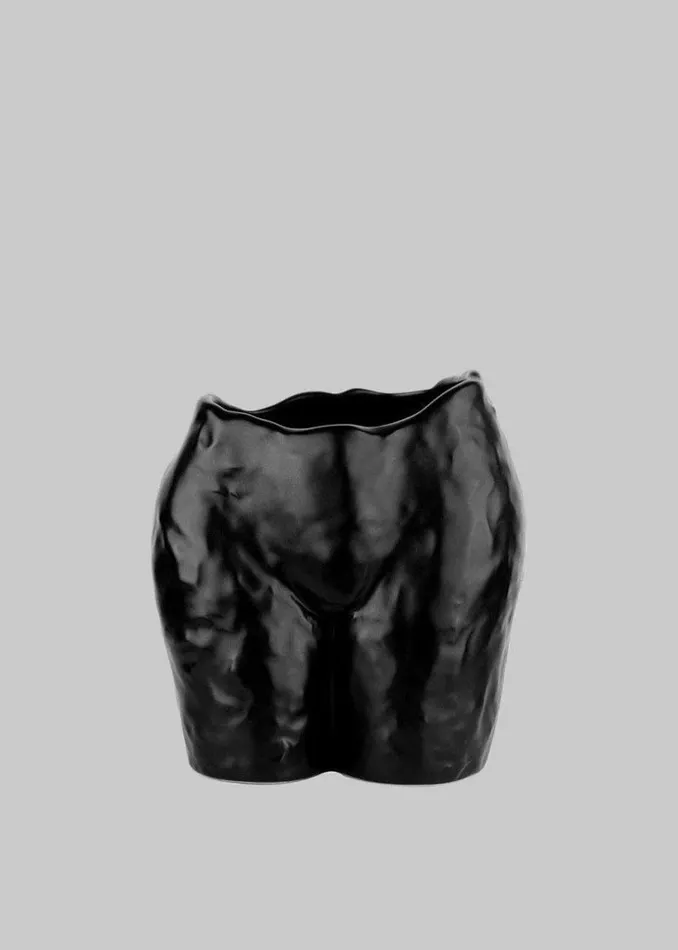 WomenMen The Frankie Shop Decor Anissa Kermiche Popotin Ceramic Pot Black