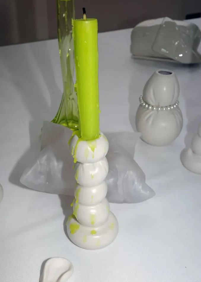 WomenMen The Frankie Shop Decor Completedworks Set Of 2 Candlesticks Matte White