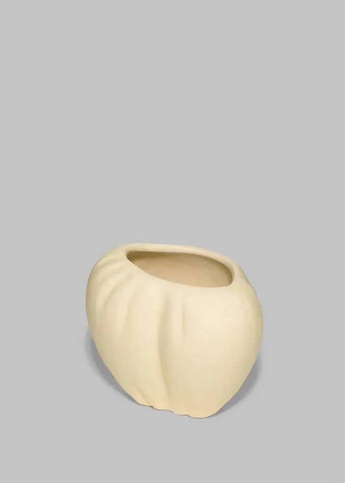 WomenMen The Frankie Shop Decor Completedworks Small Vase Textured Yellow