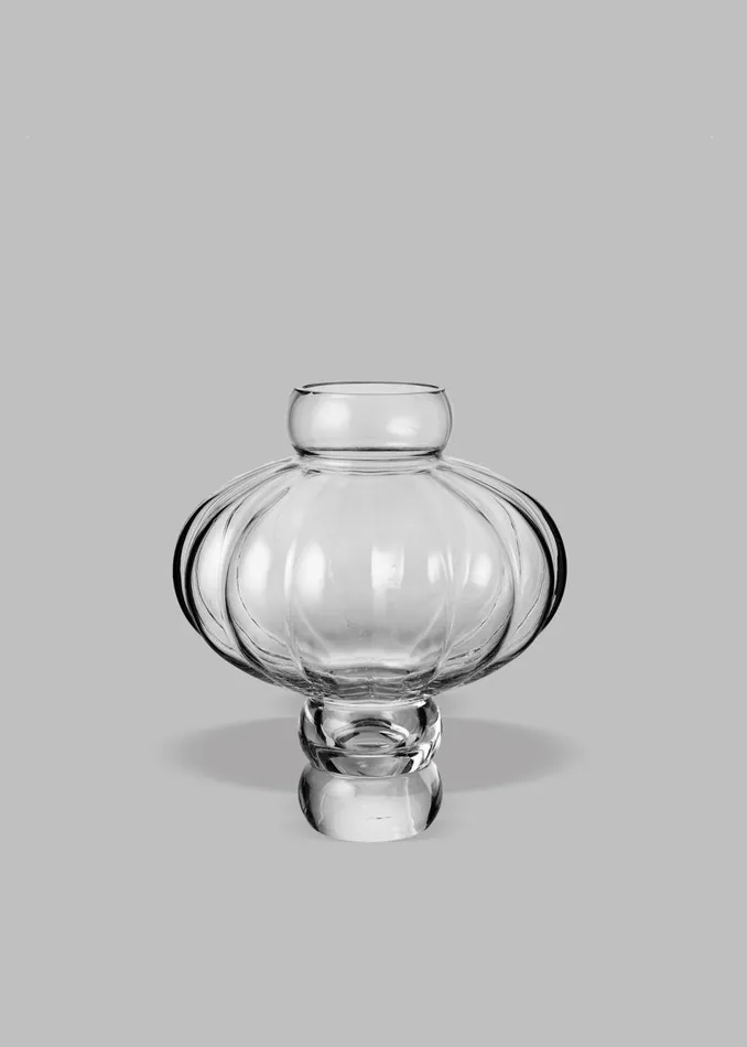 WomenMen The Frankie Shop Decor Louise Roe Glass Balloon Vase 02 Clear