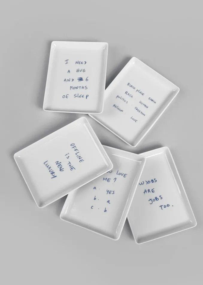 WomenMen The Frankie Shop Decor TFS X Thomas Llu Hug Tray Whiteblue