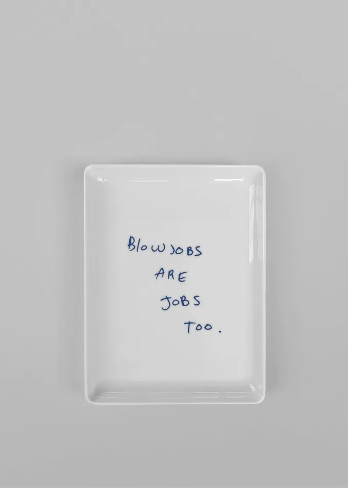 WomenMen The Frankie Shop Decor TFS X Thomas Llu Jobs Tray Whiteblue