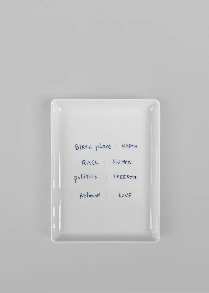 WomenMen The Frankie Shop Decor TFS X Thomas Llu Peace Tray Whiteblue