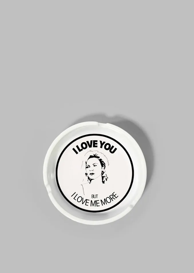 WomenMen The Frankie Shop Decor THNK1994 034I Love You But I Love Me More034 AshtrayWhite White WomenMen The Frankie Shop Decor THNK1994 034I Love You But I Love Me More034 AshtrayWhite White
