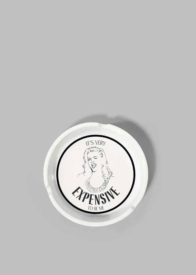 WomenMen The Frankie Shop Decor THNK1994 034It039s Very Expensive To Be Me034 AshtrayWhite White WomenMen The Frankie Shop Decor THNK1994 034It039s Very Expensive To Be Me034 AshtrayWhite White